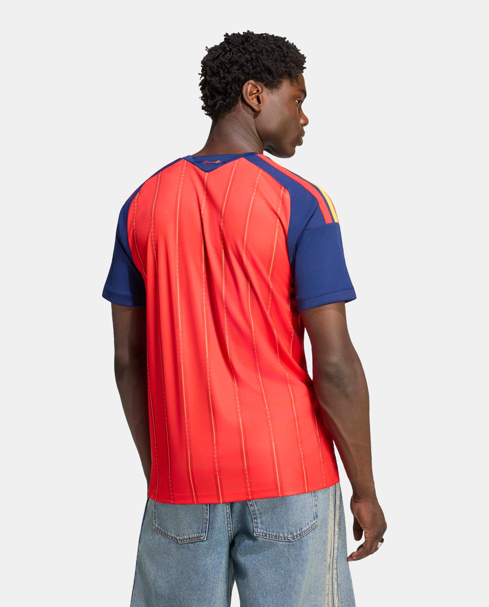 T-Shirt de Homem 1º Equipamento Espanha 2 Estrelas Adidas Vermelho / Azul-marinho-2