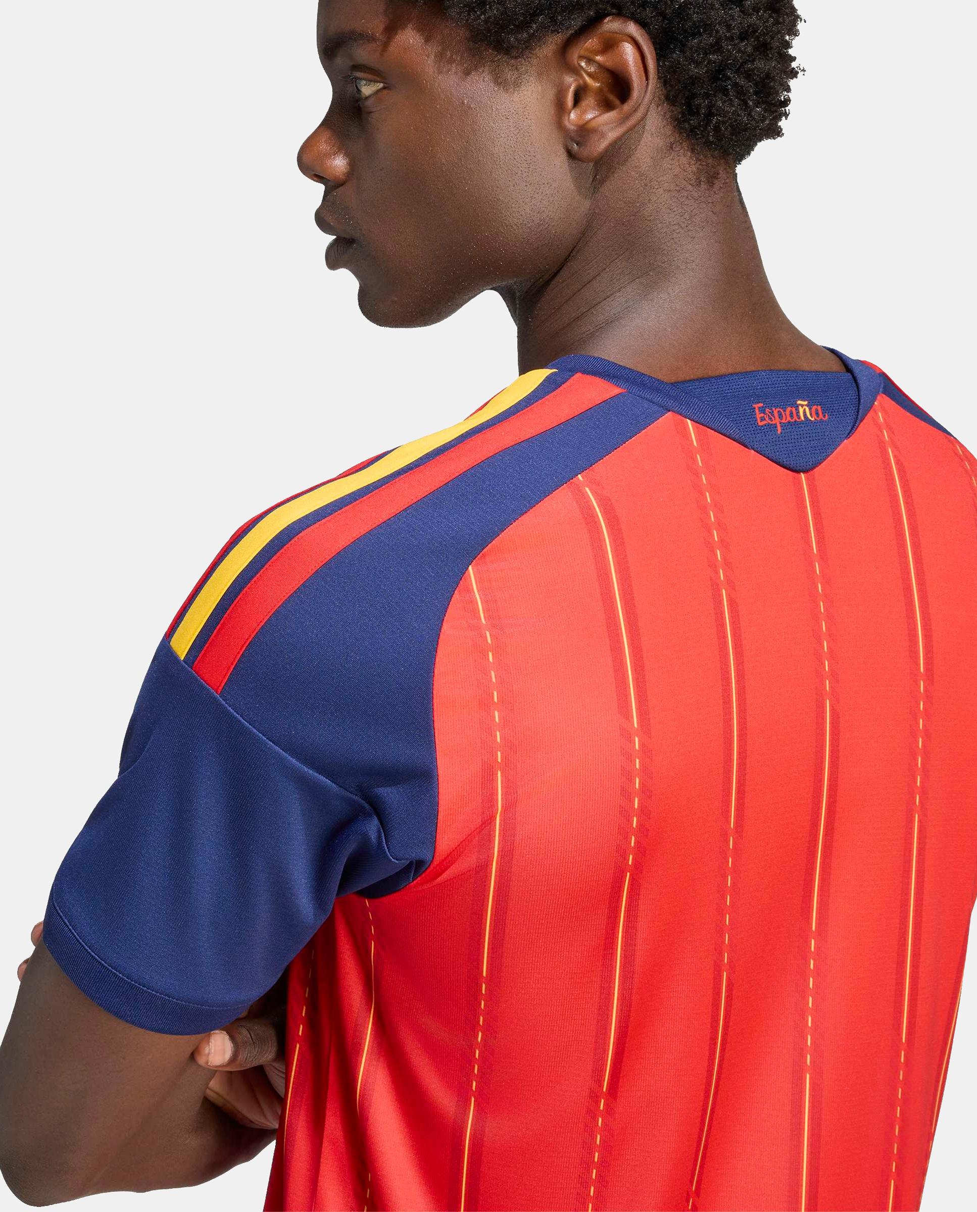T-Shirt de Homem 1º Equipamento Espanha 2 Estrelas Adidas Vermelho / Azul-marinho-5