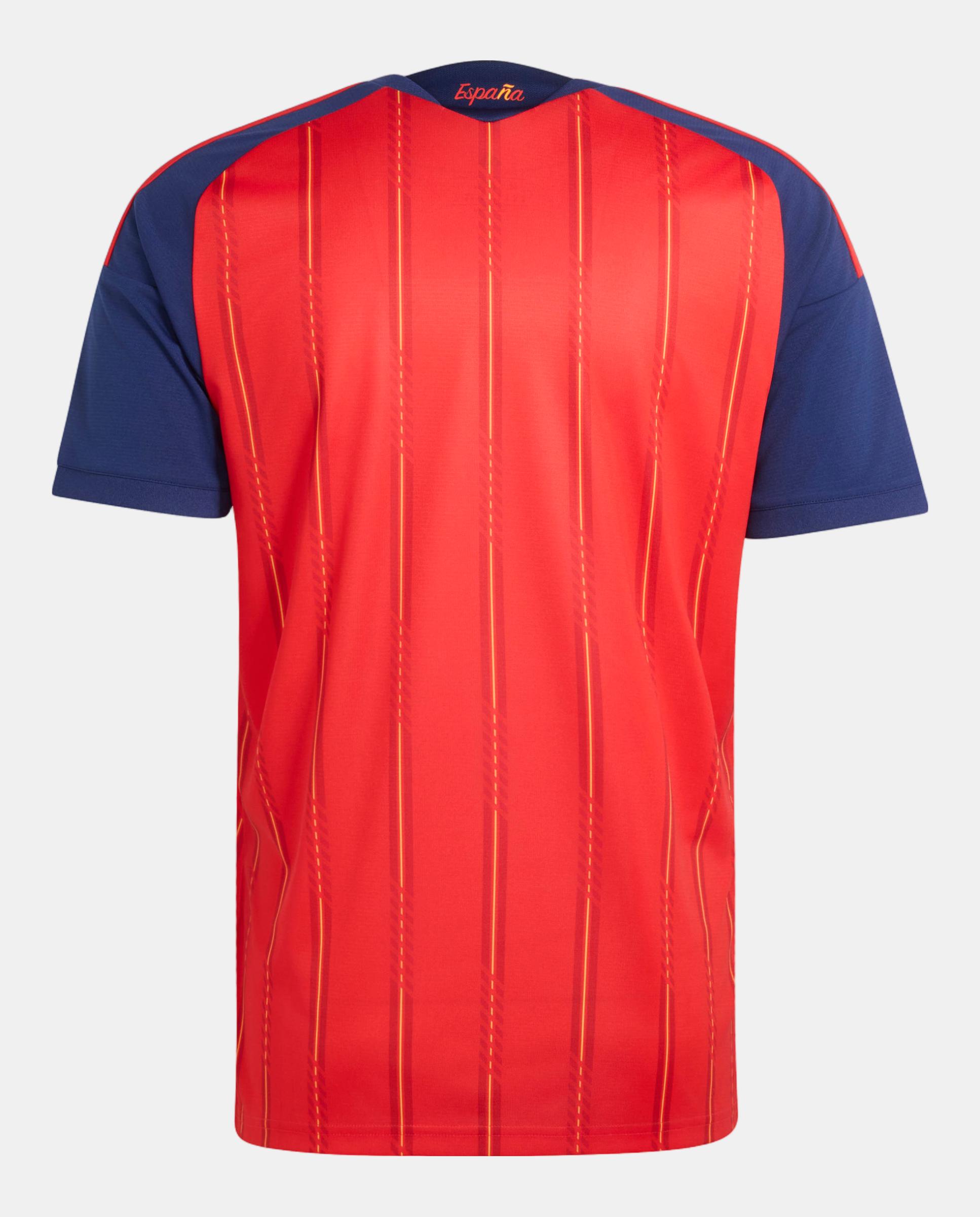 T-Shirt de Homem 1º Equipamento Espanha 2 Estrelas Adidas Vermelho / Azul-marinho-7