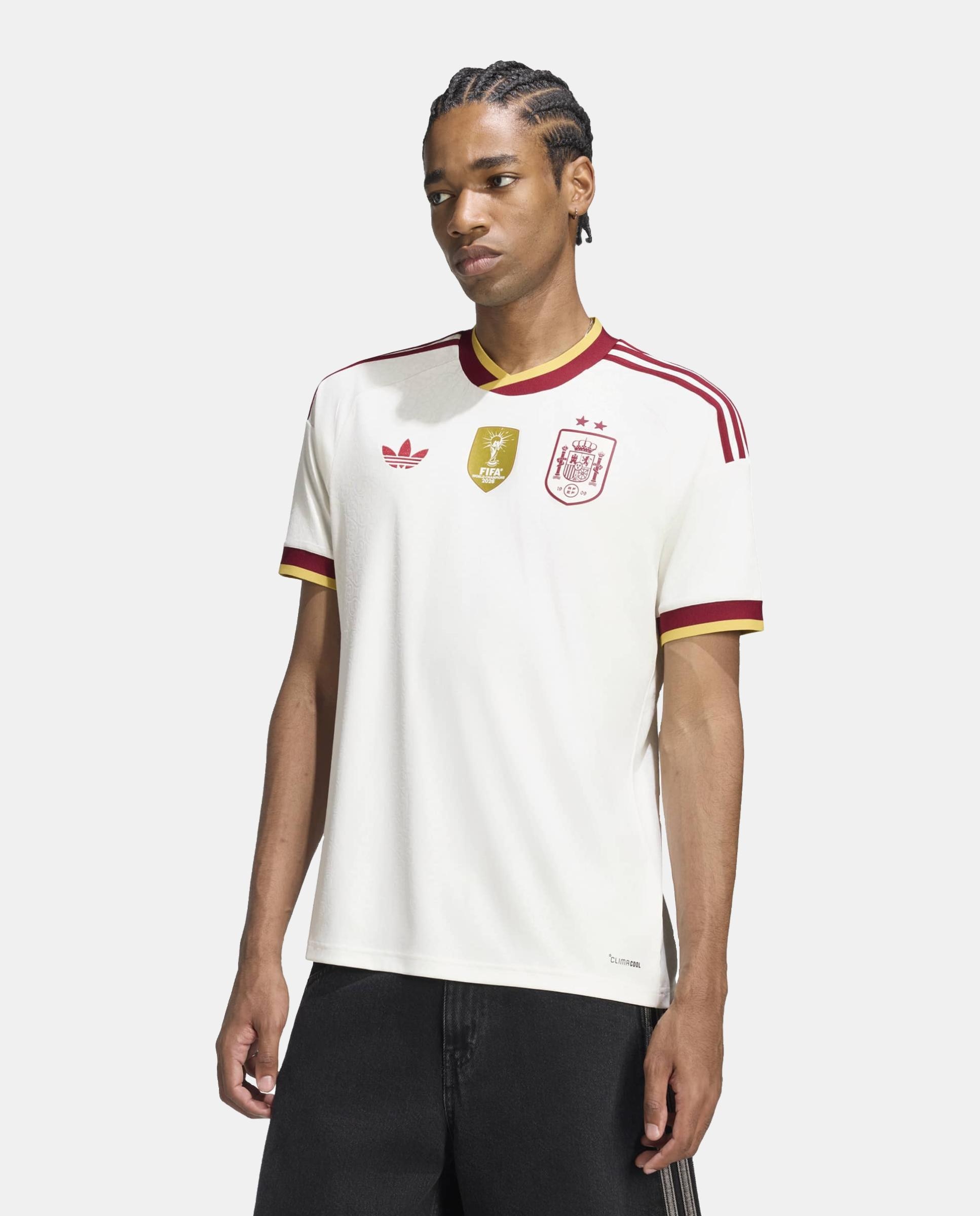 Imagen 0 de Camiseta de hombre 2ª equipación España 2 Estrellas Adidas Blanco / Rojo