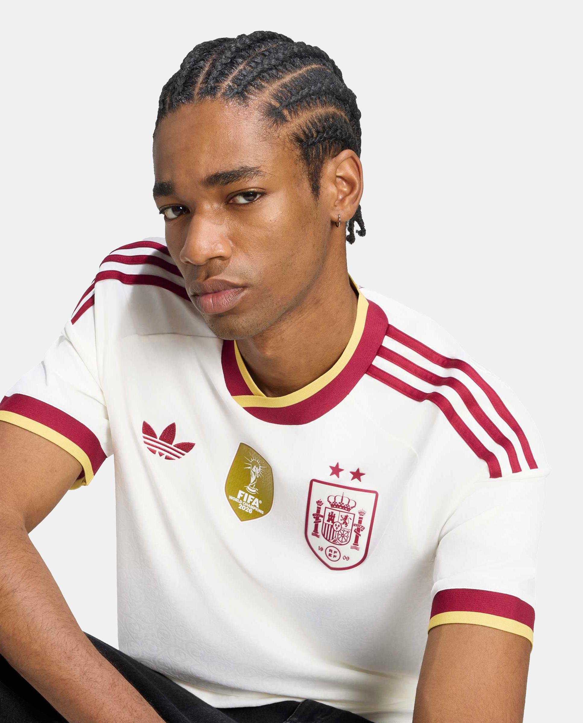 Camiseta de hombre 2ª equipación España 2 Estrellas Adidas - Blanco / Rojo Blanco / Rojo-4