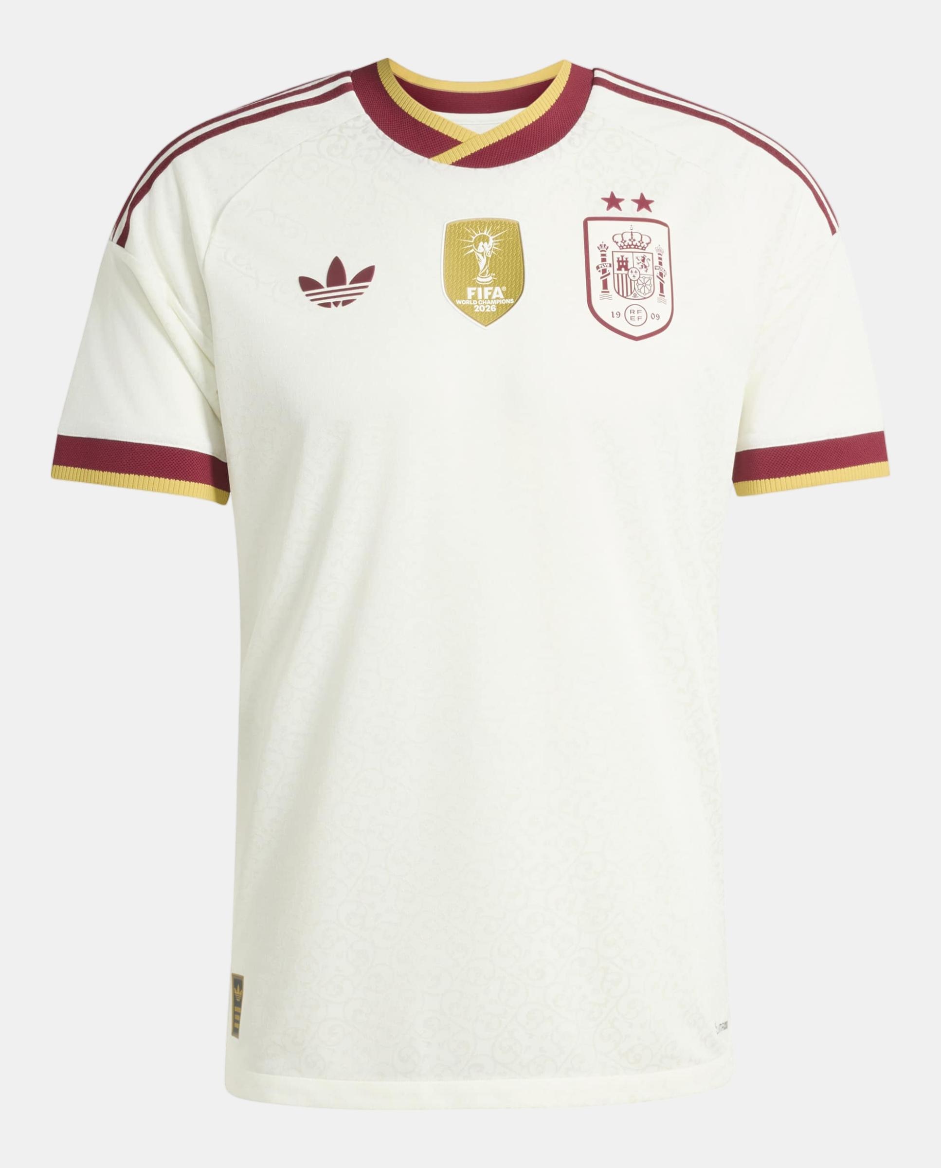 Camiseta de hombre 2ª equipación Authentic España 2 Estrellas Adidas - Blanco / Rojo Blanco / Rojo-6