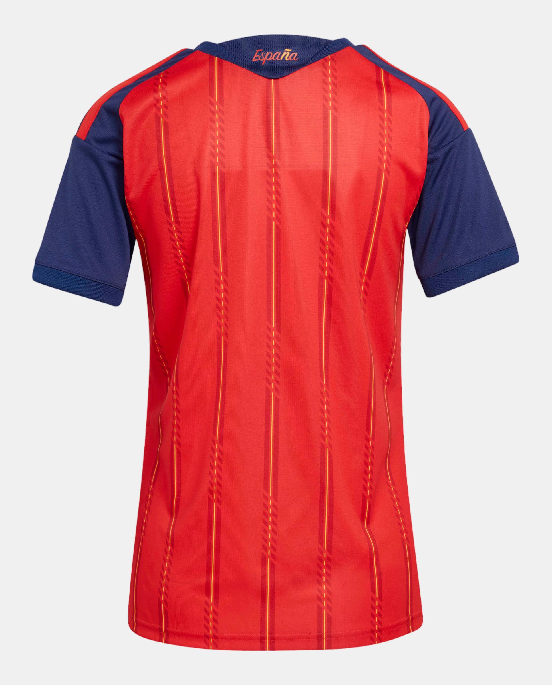 T-Shirt de Mulher 1º Equipamento Espanha 2 Estrelas Adidas Vermelho / Azul-marinho-4
