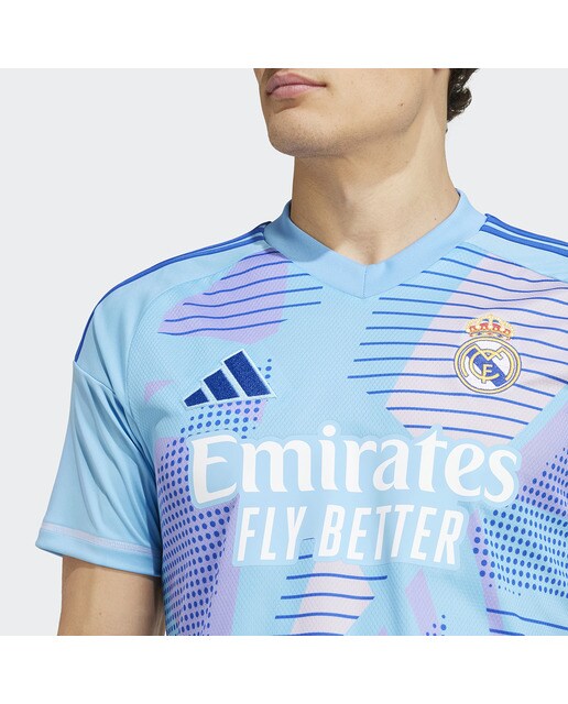 T-shirt Homem Guarda-Redes 1.º Equipamento Real Madrid CF 2024-2025 Azul-3