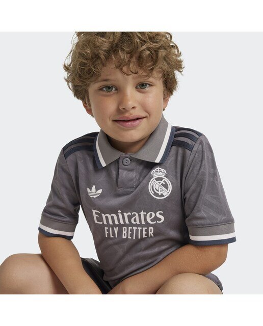 Conjunto de Bebé/Criança 3.º Equipamento Real Madrid 24/25 Cinzento-3
