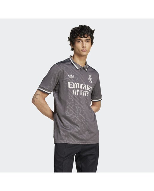 T-shirt de Futebol de Homem 3.º Equipamento Real Madrid 24/25 Cinzento-6