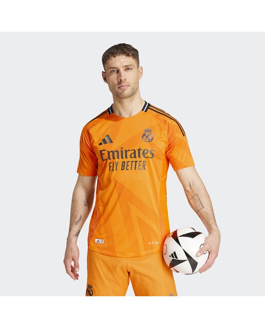 T-shirt de Homem 2.º Equipamento Real Madrid 24/25 Authentic Laranja-3