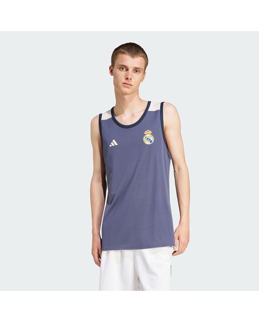 T-shirt sem Mangas Real Madrid Reversível Azul-5