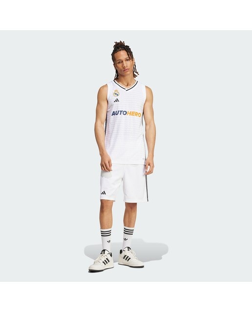 T-shirt de Homem 1.º Equipamento Real Madrid Basquetebol 2024-2025 Branco-5
