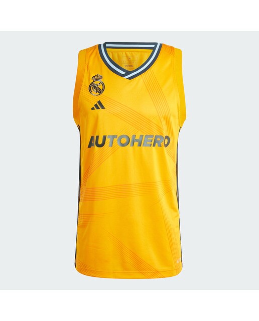 T-shirt de Homem 2.º Equipamento Real Madrid Basquetebol 2024-2025 Laranja-6
