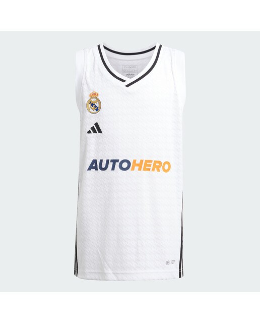 T-shirt de Basquetebol de Criança 1.º Equipamento Real Madrid Basquetebol Branco-1