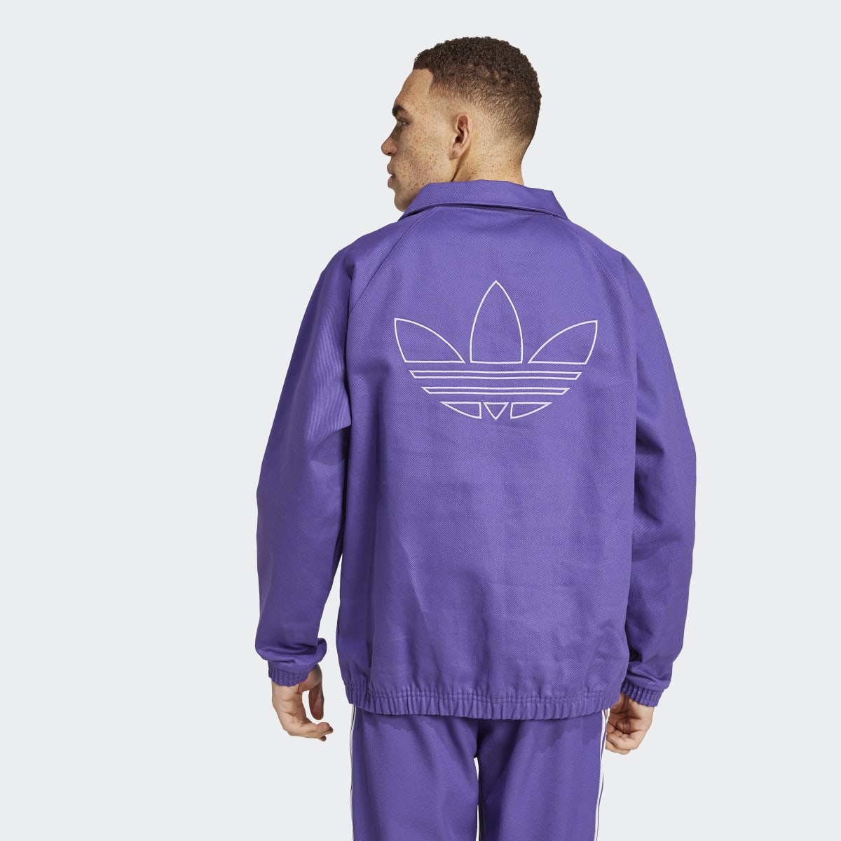 Sweatshirt de Homem Terrace Icons Drill do Real Madrid Violeta-2