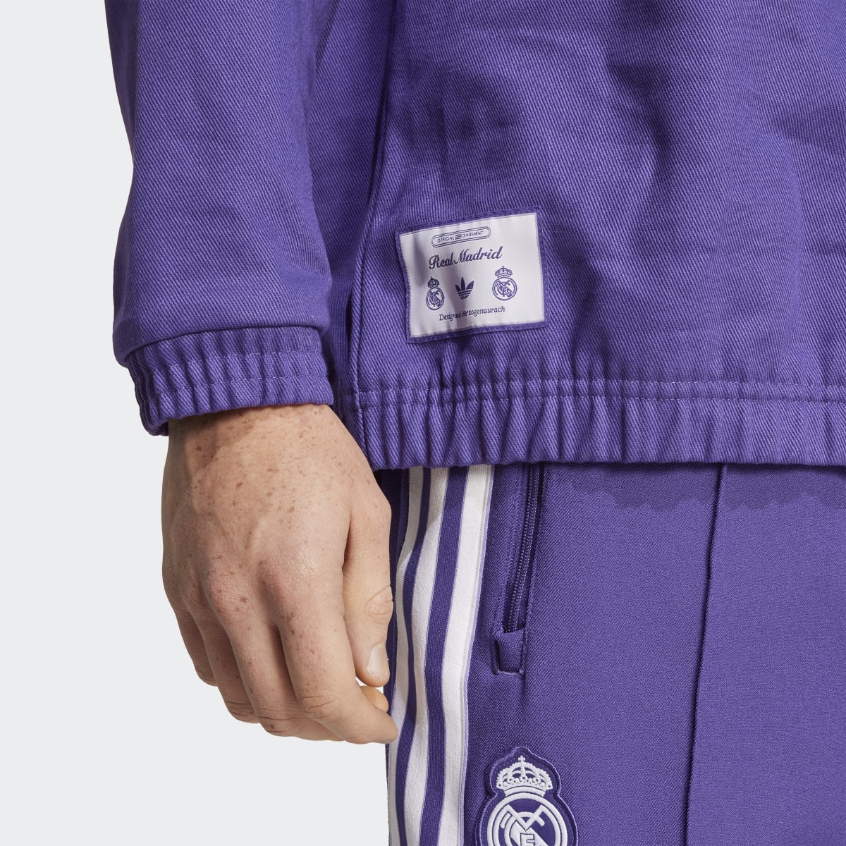 Sweatshirt de Homem Terrace Icons Drill do Real Madrid Violeta-5