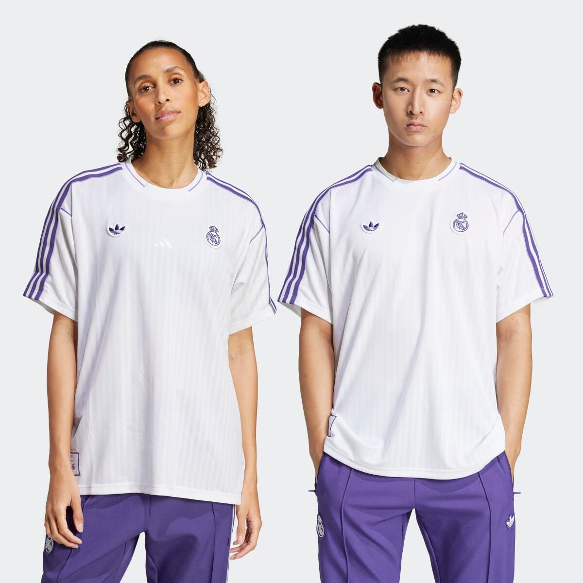 Icon Soccer Icon Sports - Camisa De Poliéster Con Escudo A Rayas Oficial Del Real Playera Real Madrid Original