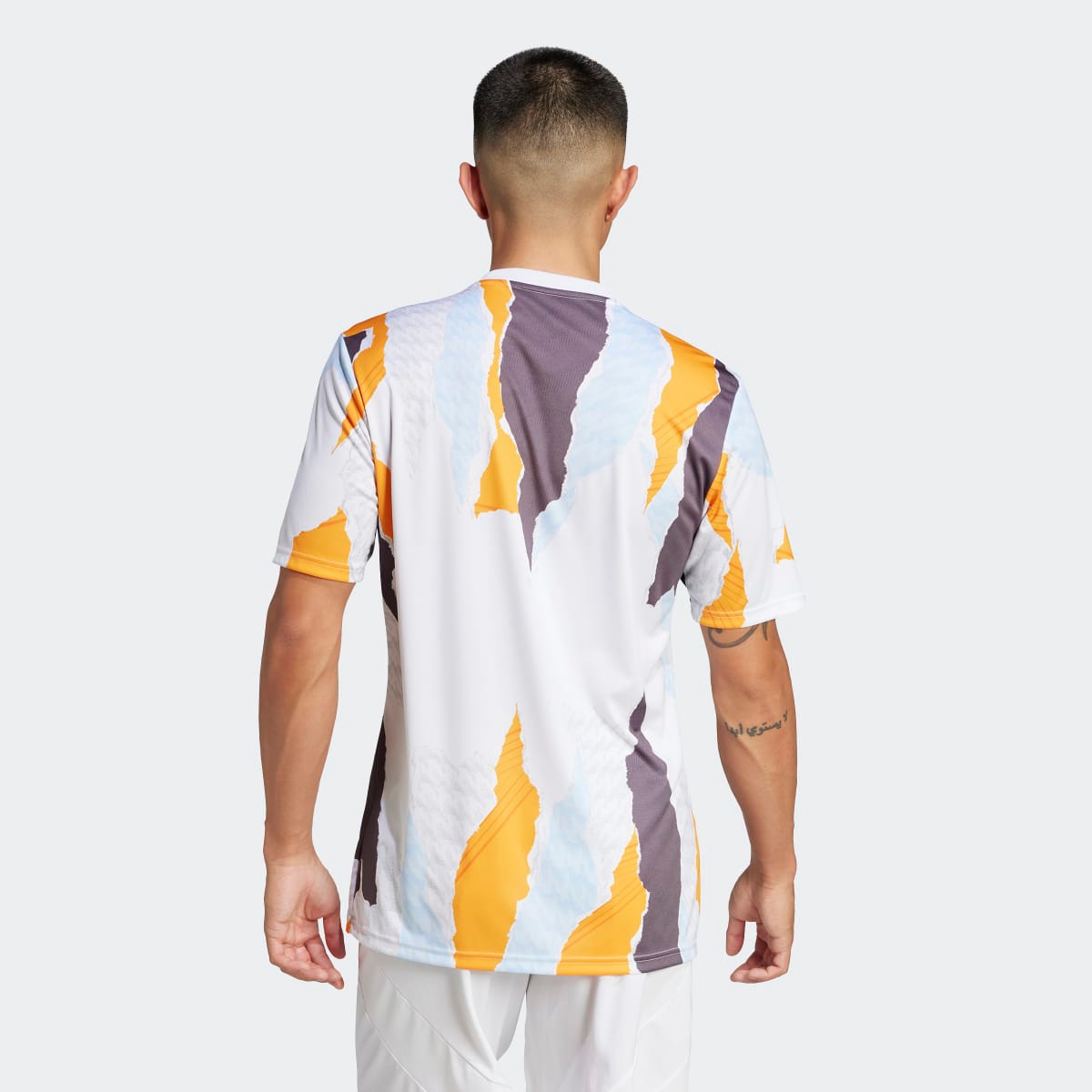 T-shirt de Aquecimento de Homem Real Madrid 24/25 Branco-2
