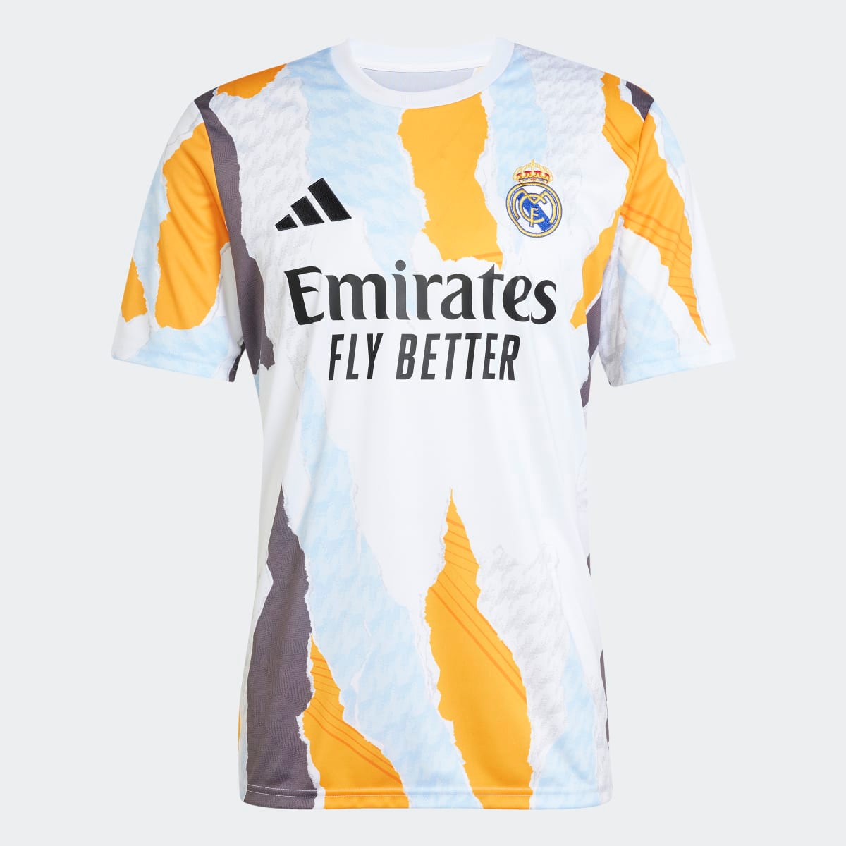T-shirt de Aquecimento de Homem Real Madrid 24/25 Branco-7