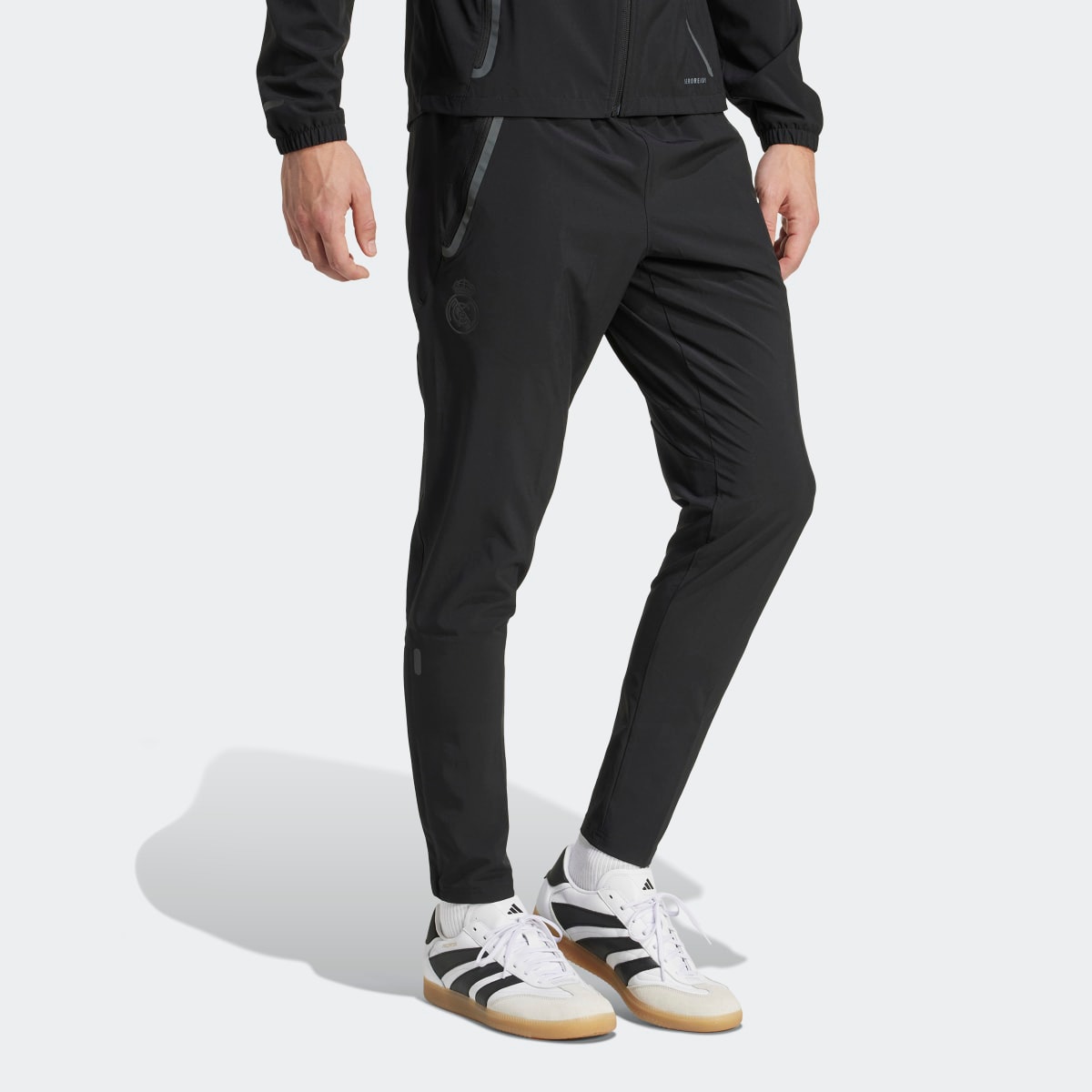 Calças de Homem Real Madrid Tiro 25 Competition Vis Tech Travel Preto-3