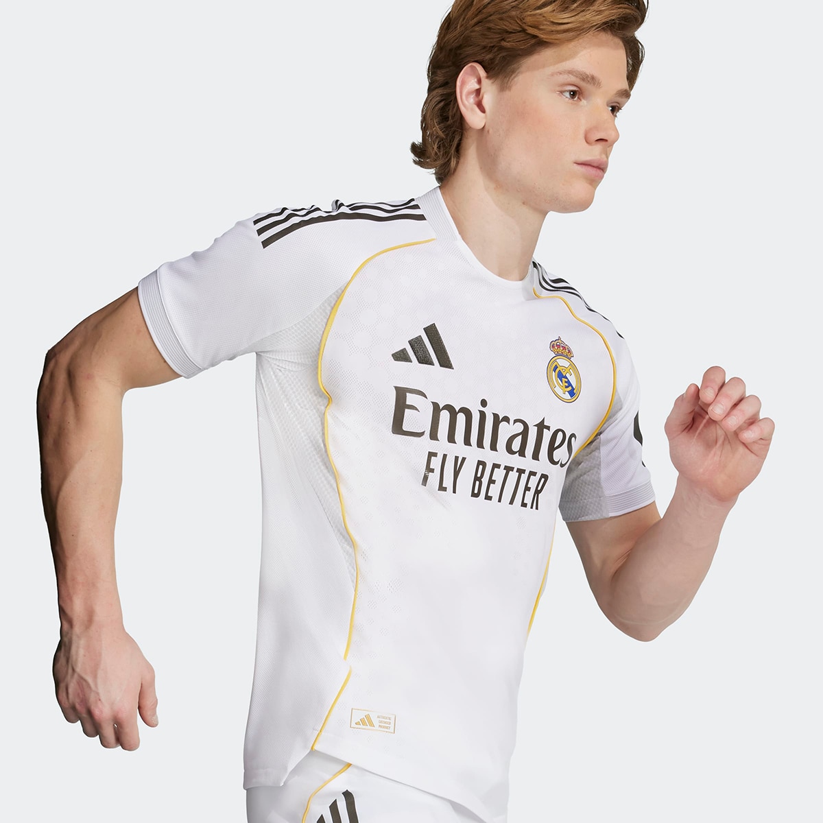 T-shirt de Homem 1.º Equipamento Real Madrid CF 2025-2026 Authentic Branco-3
