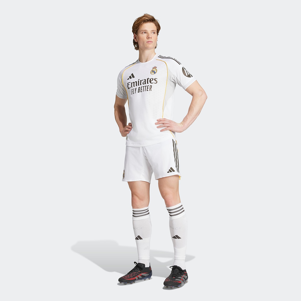 T-shirt de Homem 1.º Equipamento Real Madrid CF 2025-2026 Authentic Branco-5