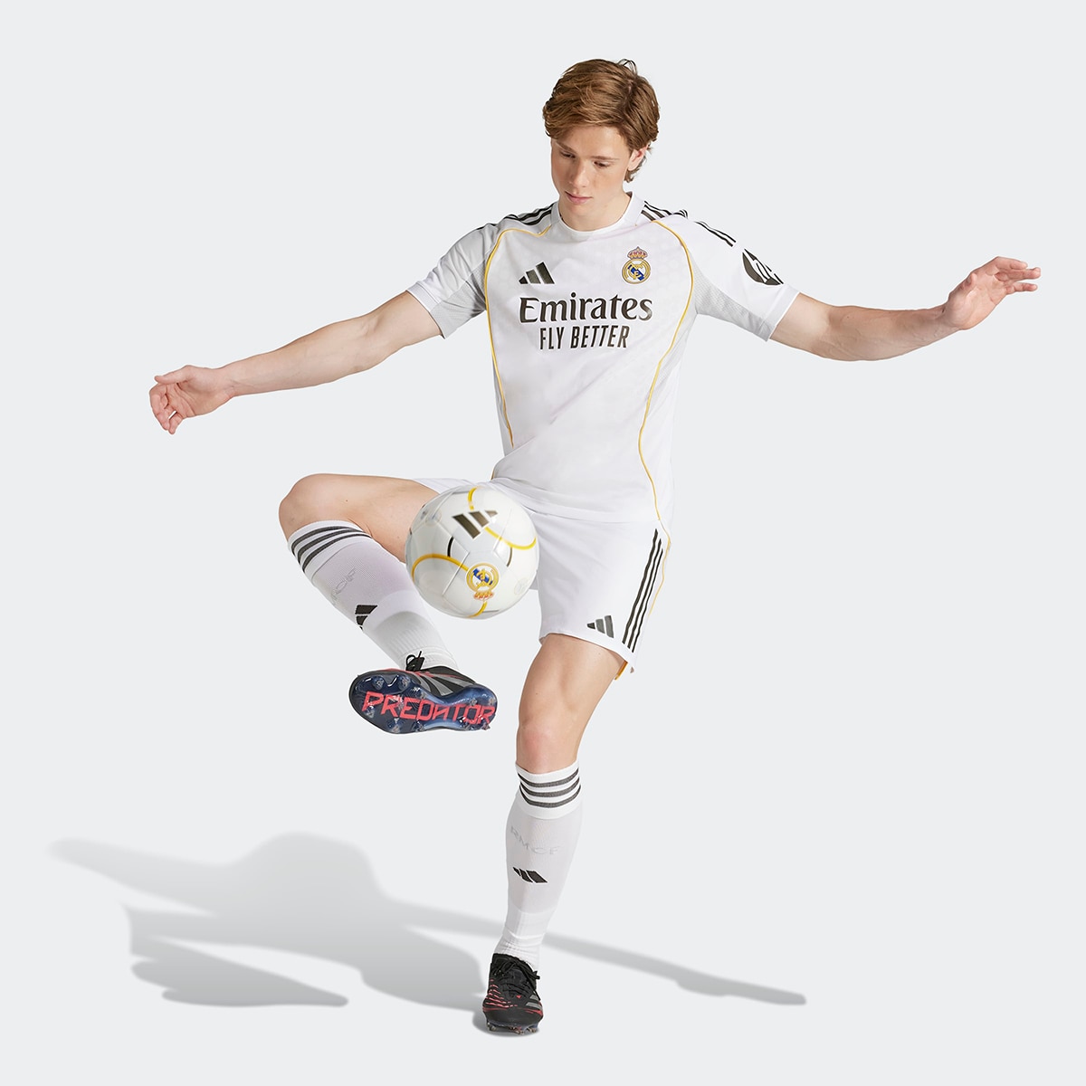 T-shirt de Homem 1.º Equipamento Real Madrid CF 2025-2026 Authentic Branco-6