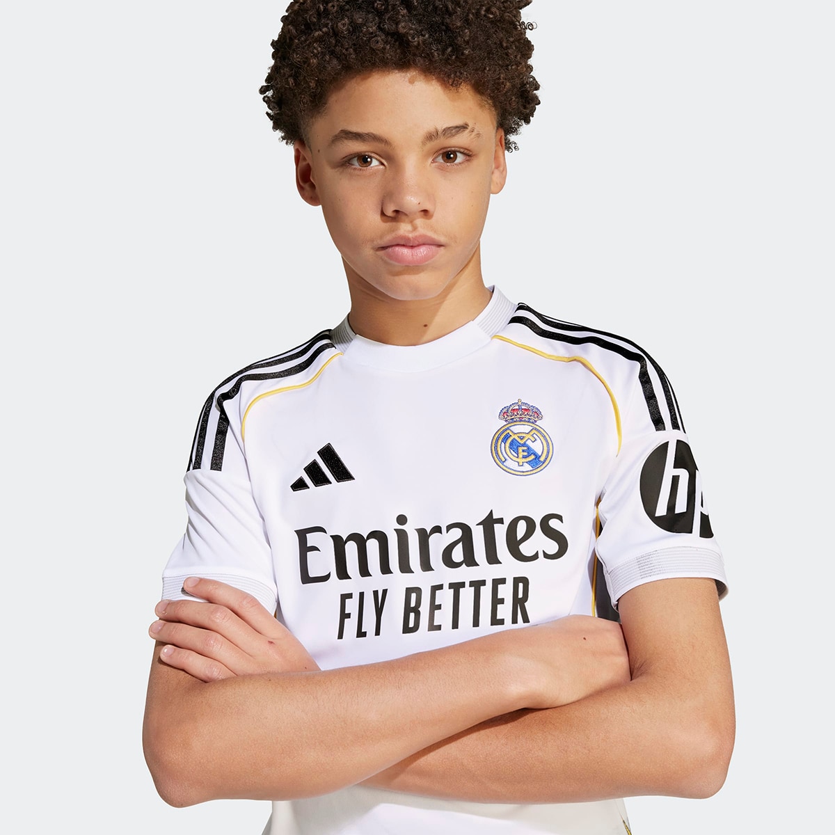 T-shirt de Criança 1.º Equipamento Real Madrid CF 2025-2026 Branco-3