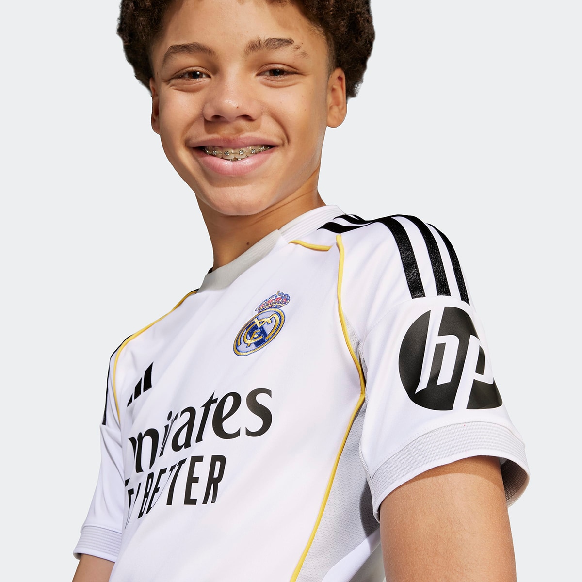 T-shirt de Criança 1.º Equipamento Real Madrid CF 2025-2026 Branco-4