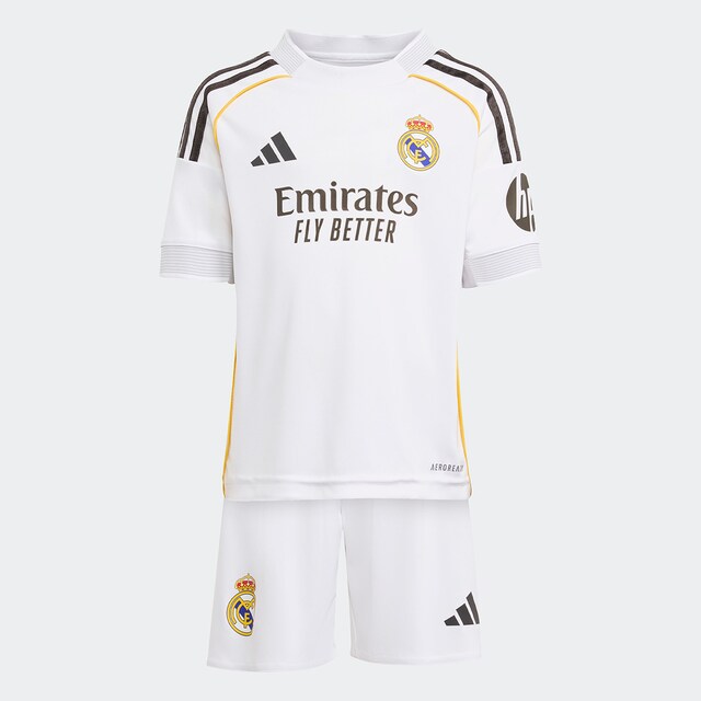 Imagen 0 de Miniconjunto de niños 1ª equipación Real Madrid CF 2025-2026 adidas