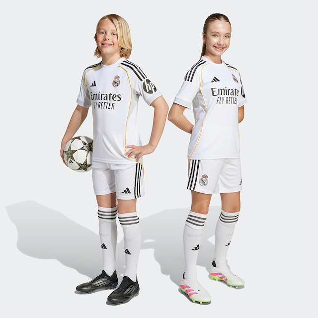 Imagen 0 de Conjunto de niños 1ª equipación del Real Madrid CF 2025-2026 Adidas