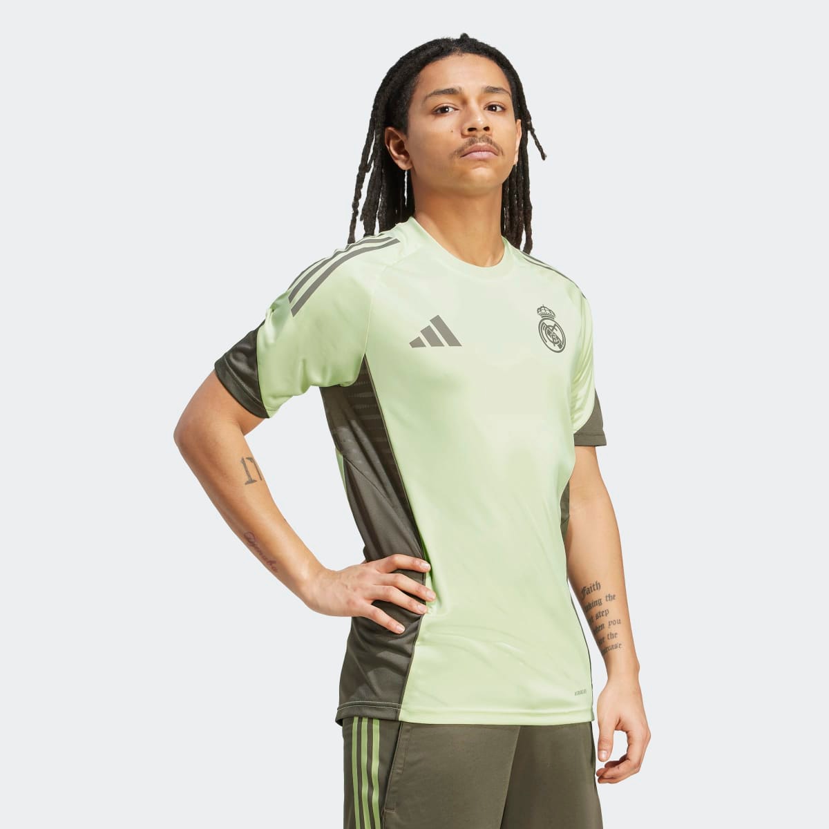 T-shirt de Treino de Homem Real Madrid CF 2025-2026 Tiro 25 Competition Verde-5