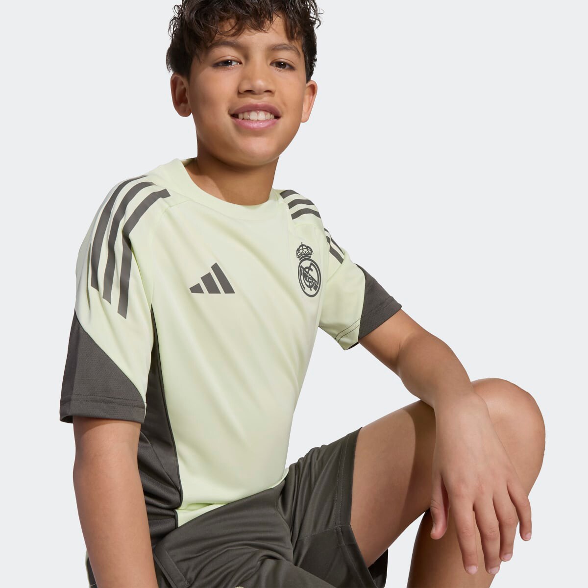 T-shirt de Treino de Criança Real Madrid CF 2025-2026 Tiro 25 Competition Verde-3