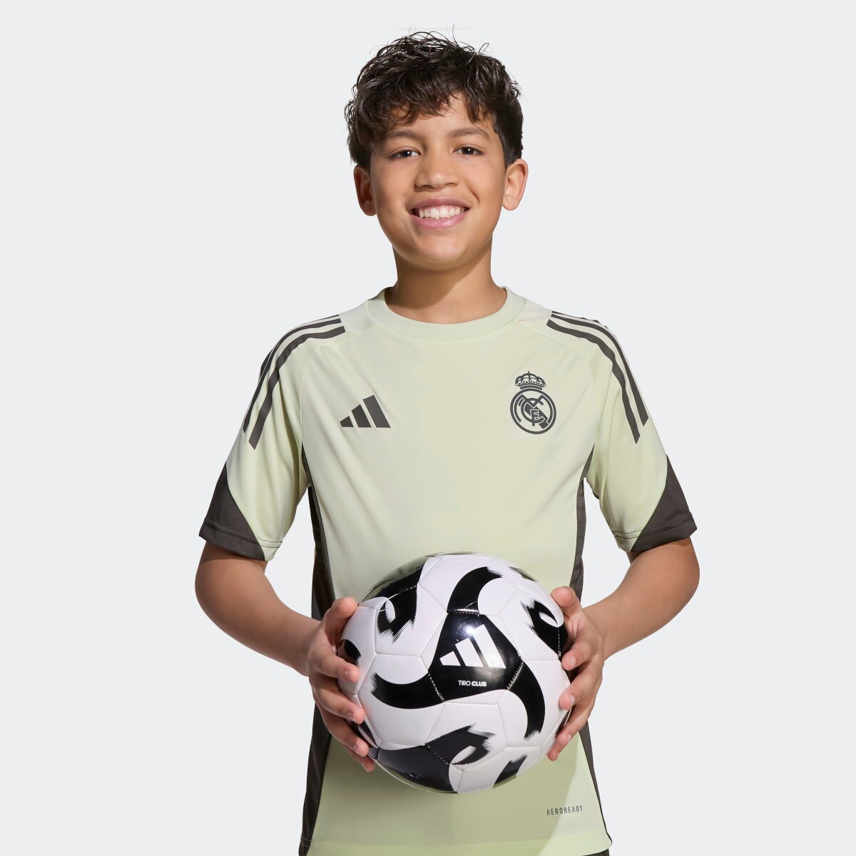T-shirt de Treino de Criança Real Madrid CF 2025-2026 Tiro 25 Competition Verde-4