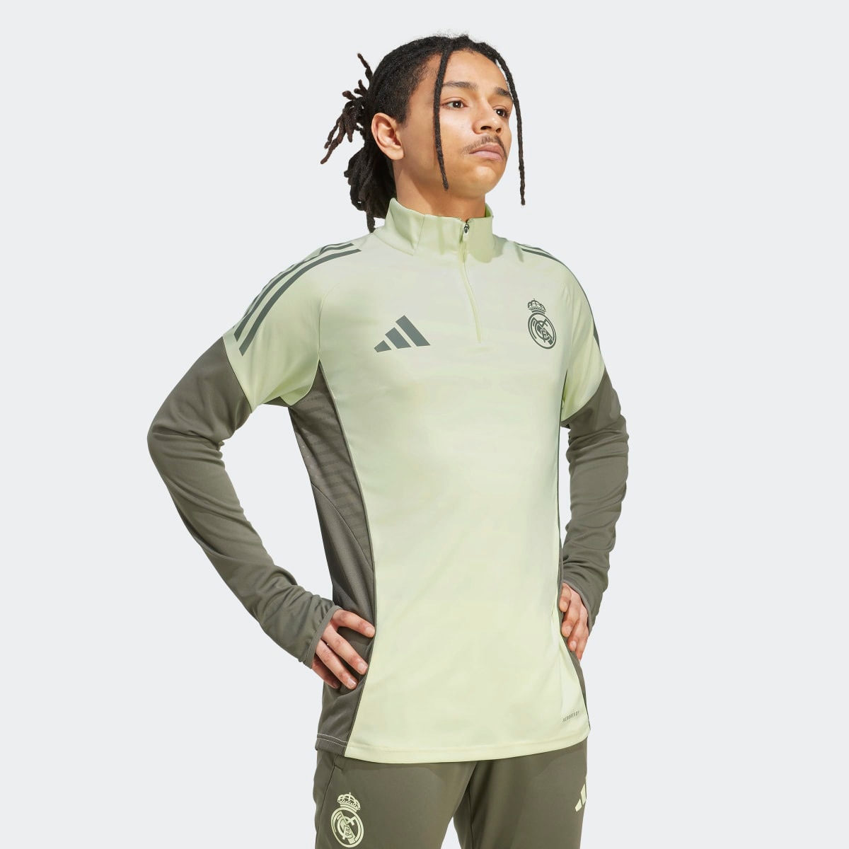 Sweatshirt de Treino de Homem Real Madrid CF 2025-2026 Tiro 25 Competition Verde-5