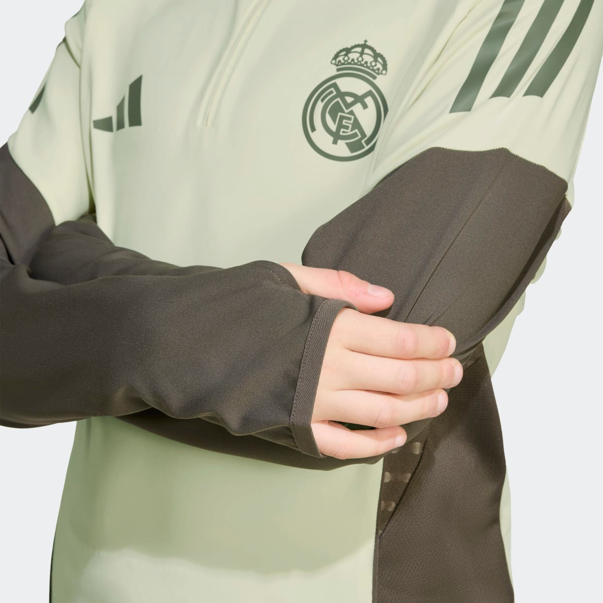 Sweatshirt de Treino de Criança Real Madrid CF 2025-2026 Tiro 25 Competition Verde-4