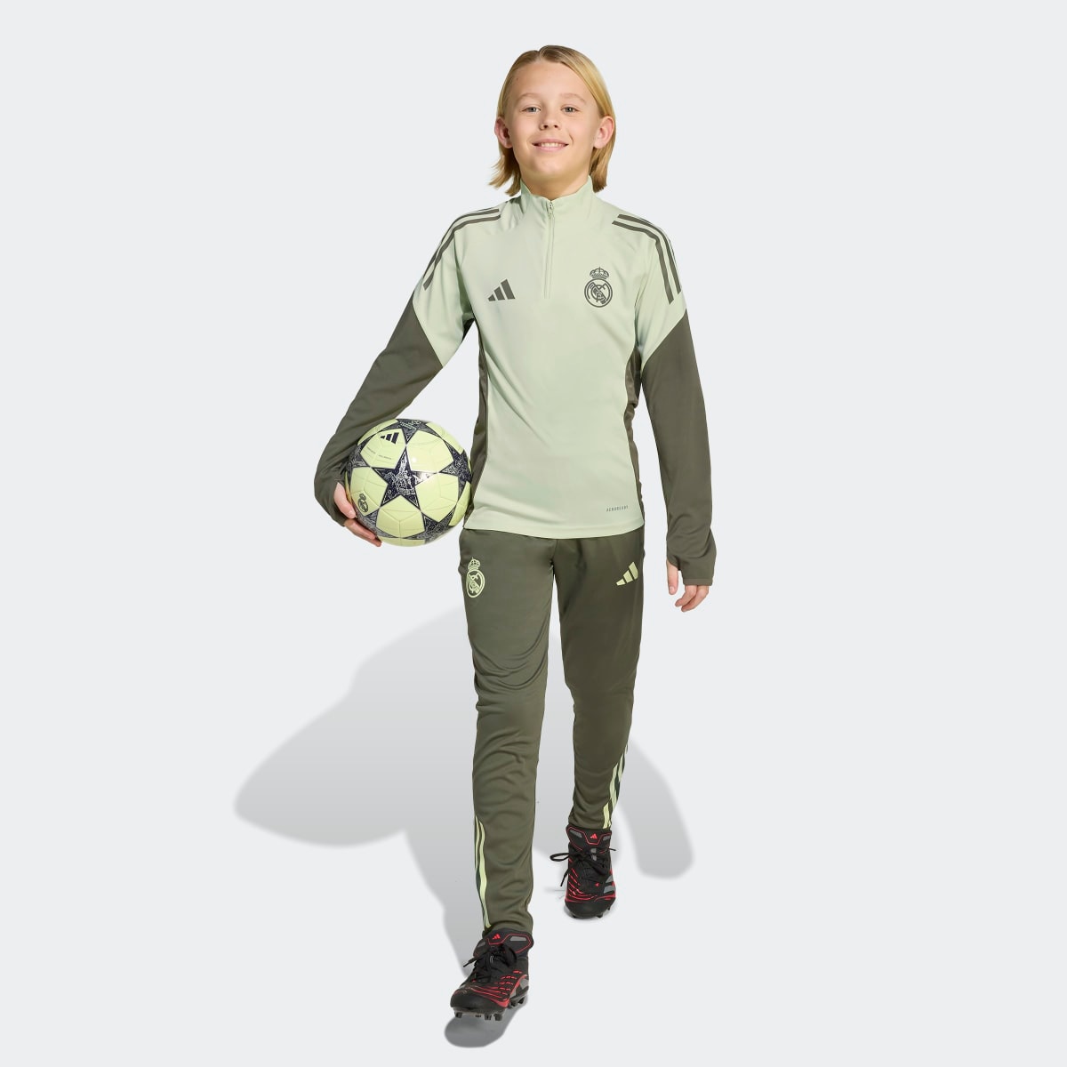 Sweatshirt de Treino de Criança Real Madrid CF 2025-2026 Tiro 25 Competition Verde-5