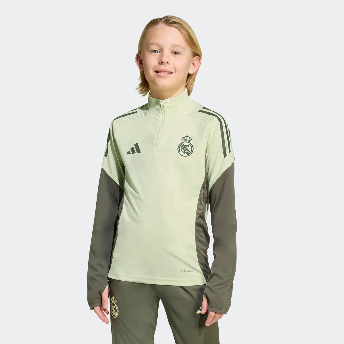 Sweatshirt de Treino de Criança Real Madrid CF 2025-2026 Tiro 25 Competition Verde-6