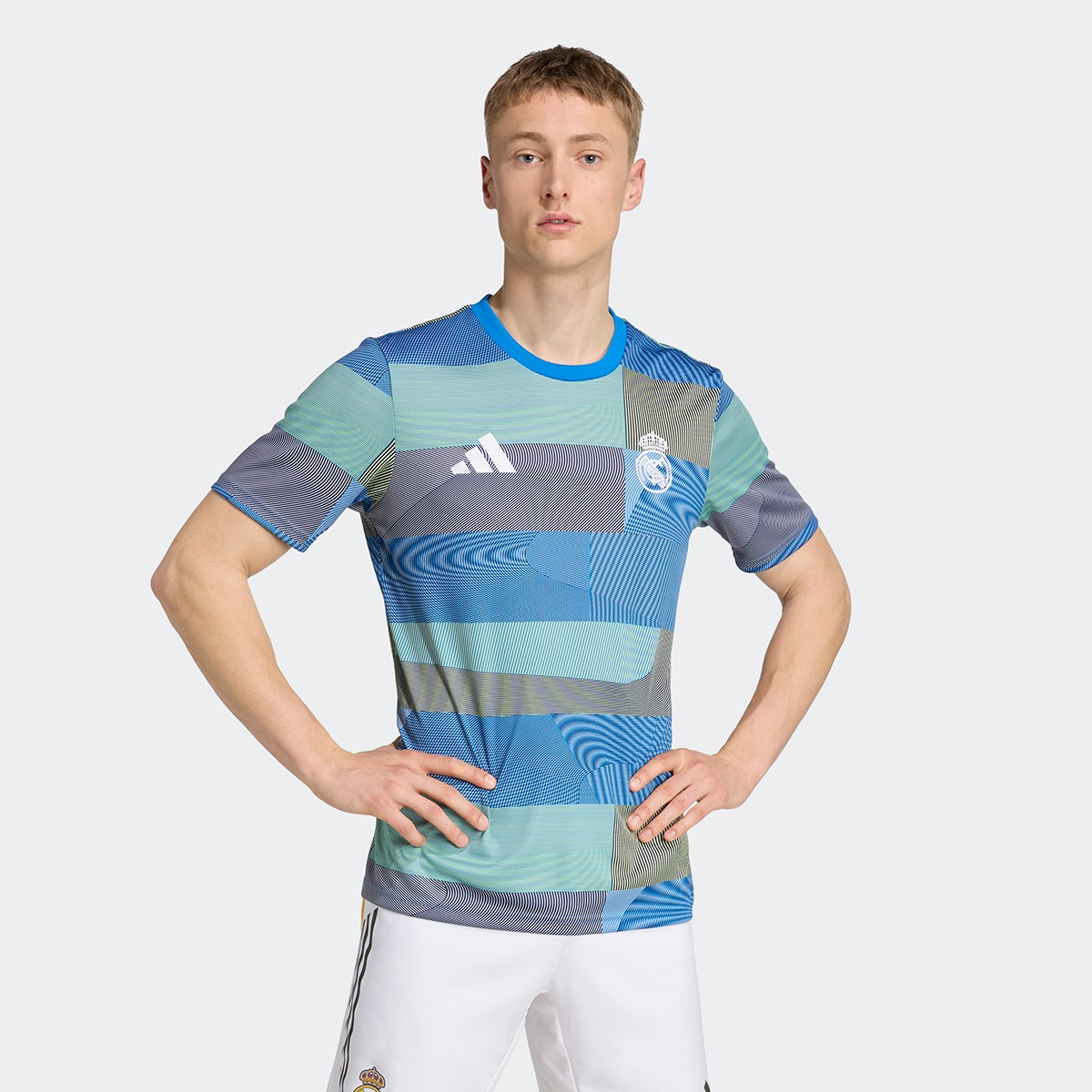 Imagem 0 de T-shirt de Aquecimento de Homem Real Madrid CF 2025-2026