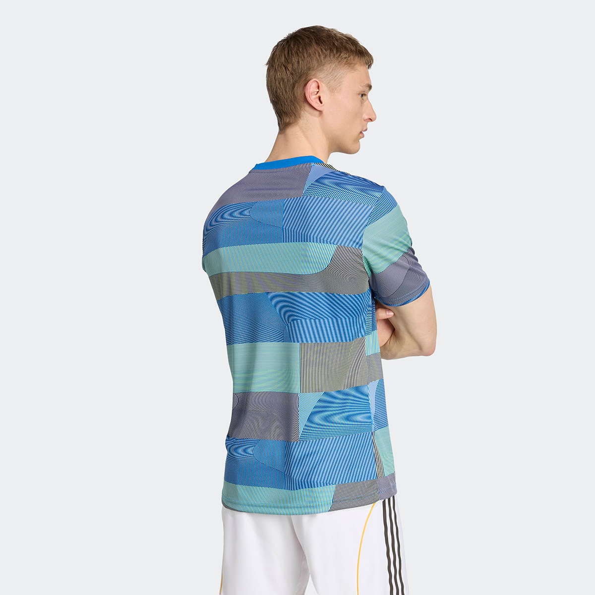 T-shirt de Aquecimento de Homem Real Madrid CF 2025-2026 Azul-2