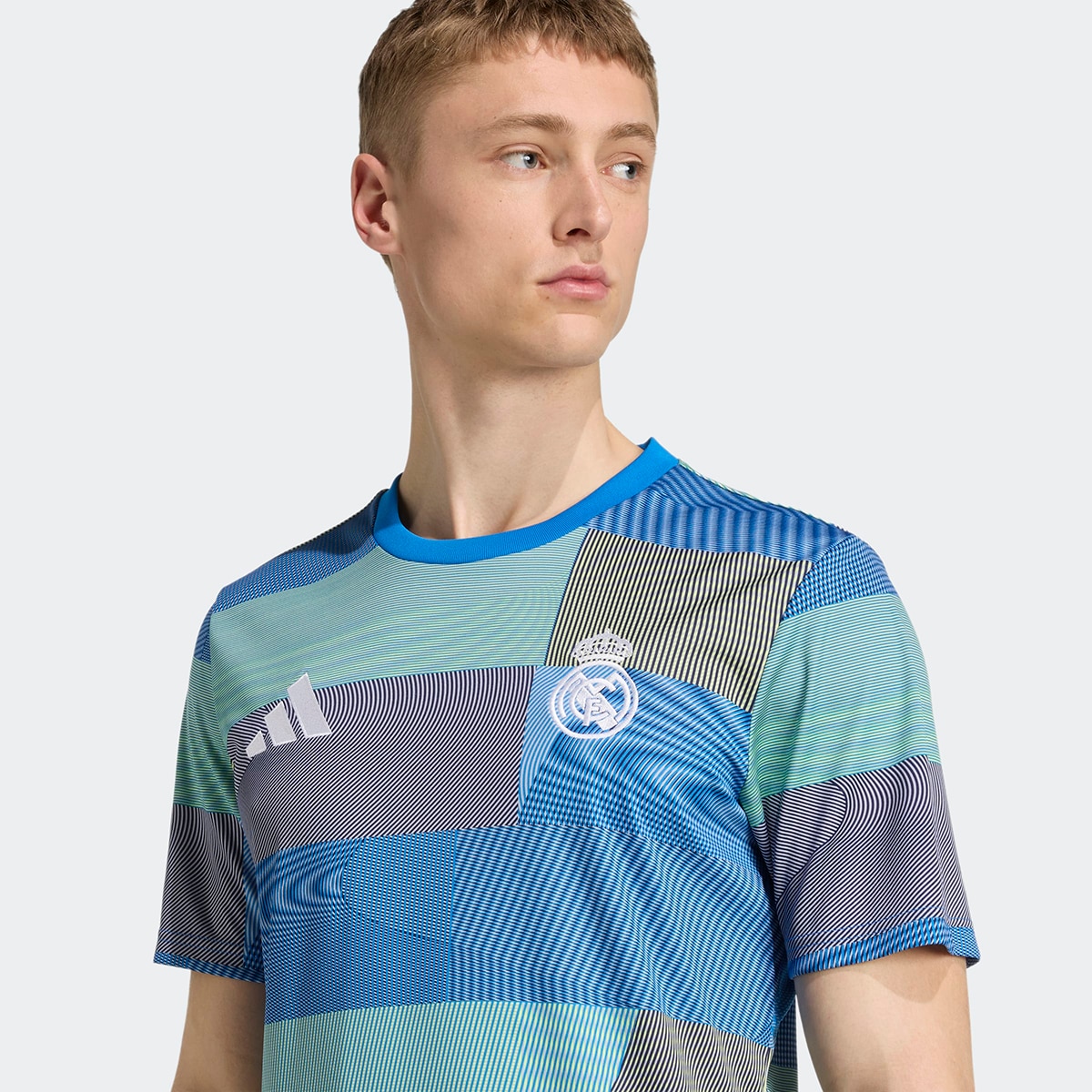 T-shirt de Aquecimento de Homem Real Madrid CF 2025-2026 Azul-4