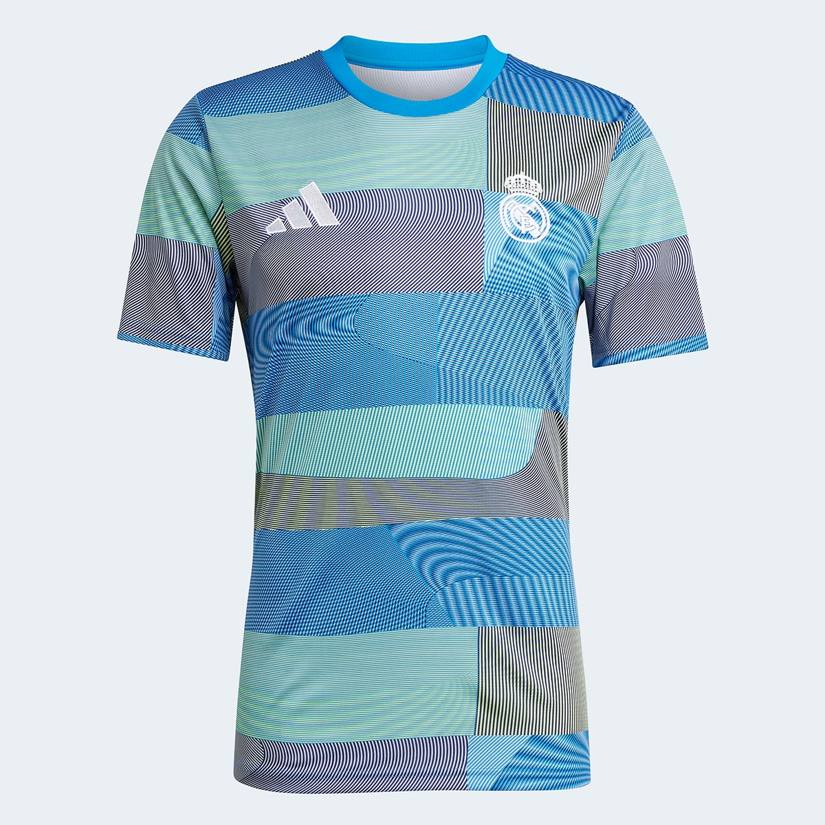 T-shirt de Aquecimento de Homem Real Madrid CF 2025-2026 Azul-6