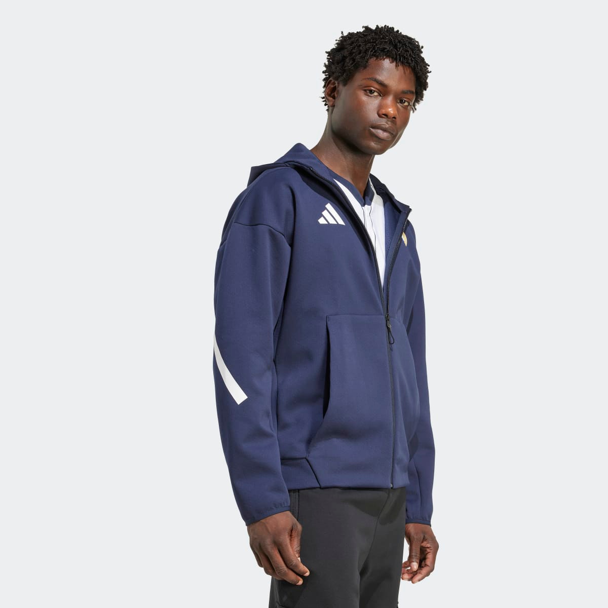 Casaco Hino de Homem Real Madrid CF 2025-2026 Z.N.E. Adidas Azul-3
