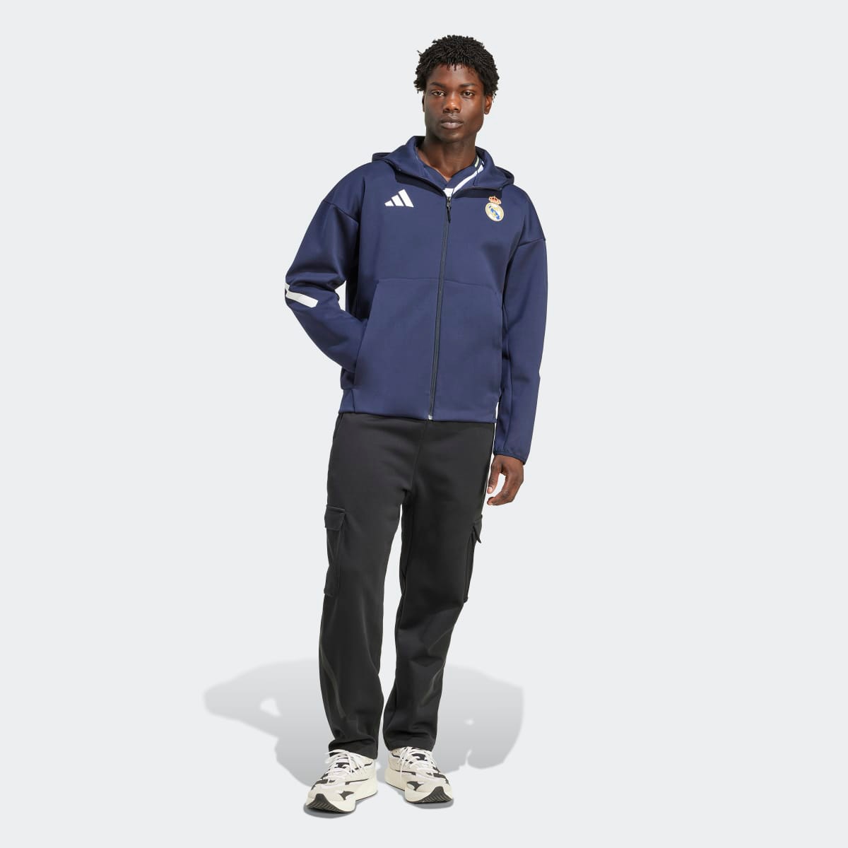 Casaco Hino de Homem Real Madrid CF 2025-2026 Z.N.E. Adidas Azul-6