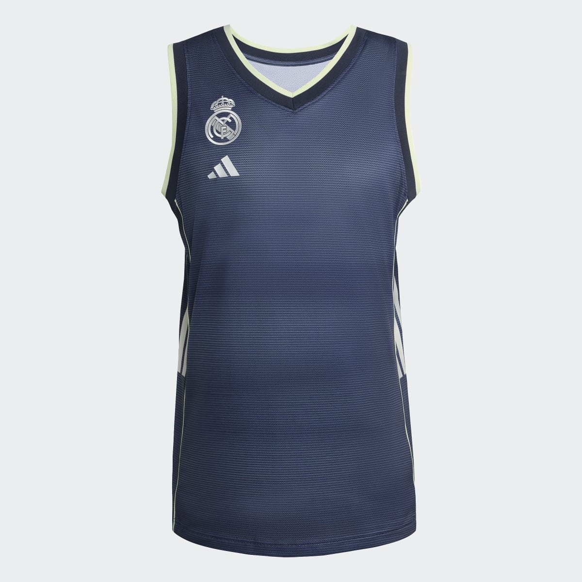 T-shirt de Homem 2.º Equipamento Real Madrid Basquetebol 2025-2026 Azul-acinzentado-6