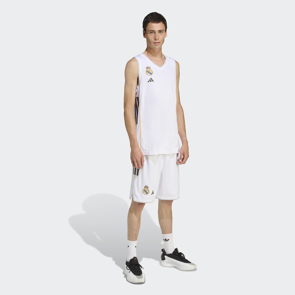 T-shirt de Homem 1.º Equipamento Real Madrid Basquetebol 2025-2026 Branco-4