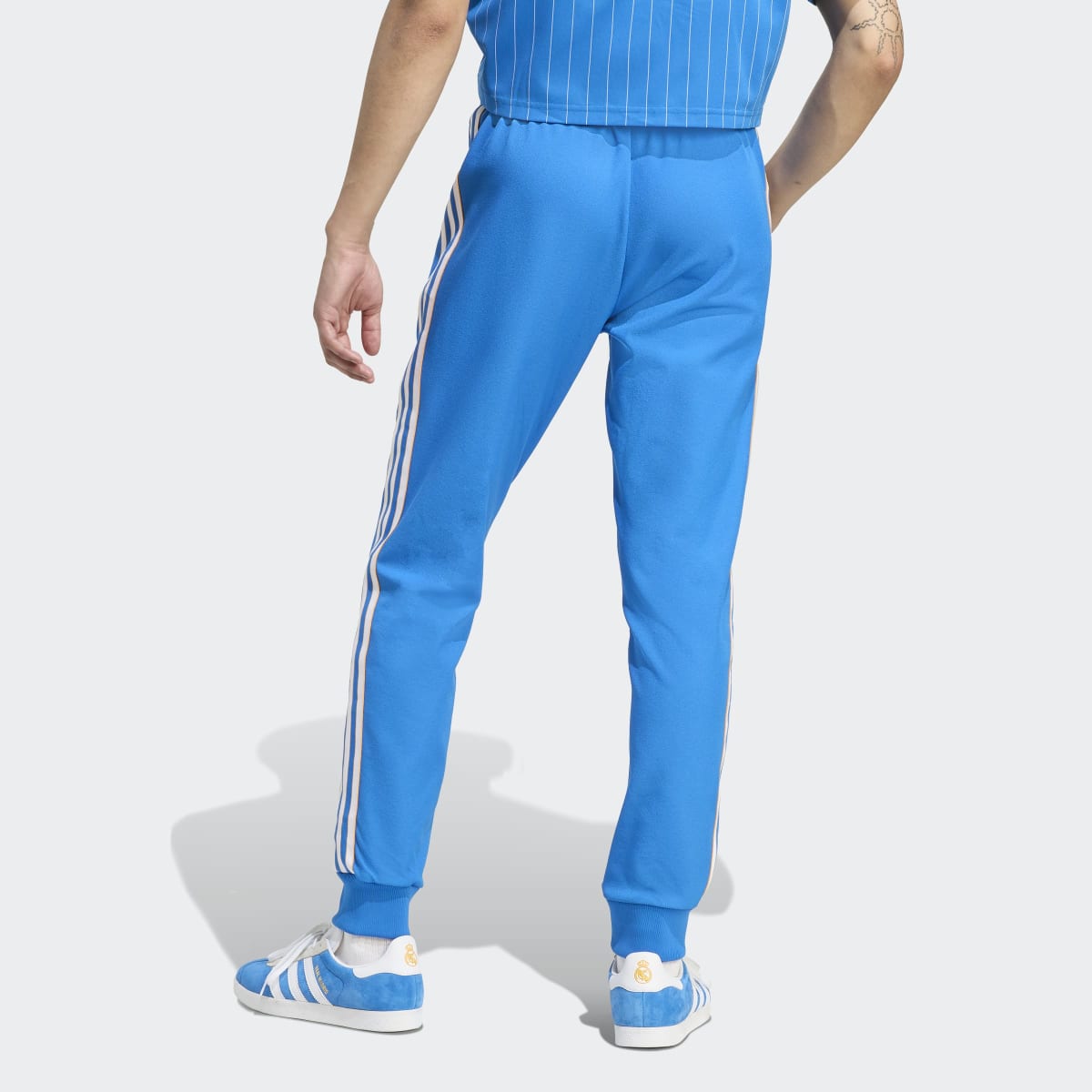 Calças de Homem Real Madrid CF Terrace Icons Originals Azul-2