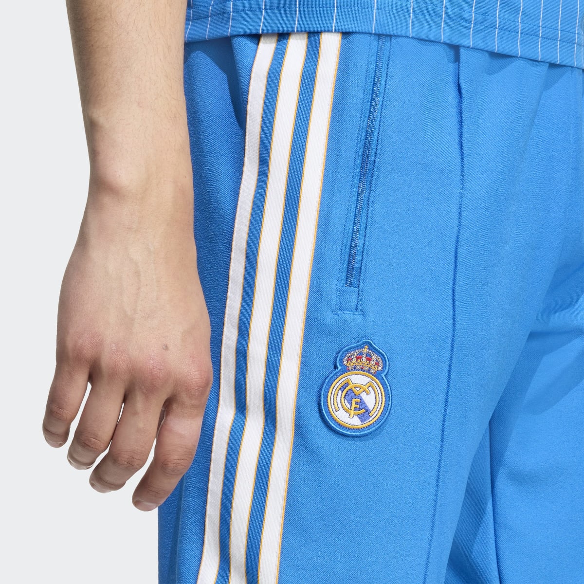 Calças de Homem Real Madrid CF Terrace Icons Originals Azul-4