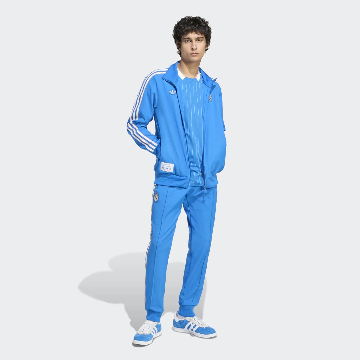 Sweatshirt de Homem Real Madrid CF Terrace Icons Originals Azul-5