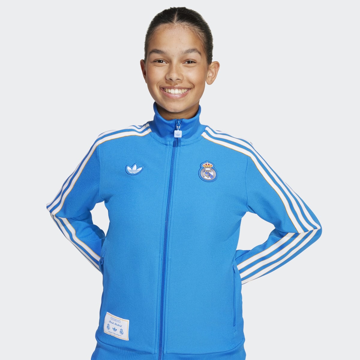 Sweatshirt de Criança Real Madrid CF CF Terrace Icons Originals Azul-6