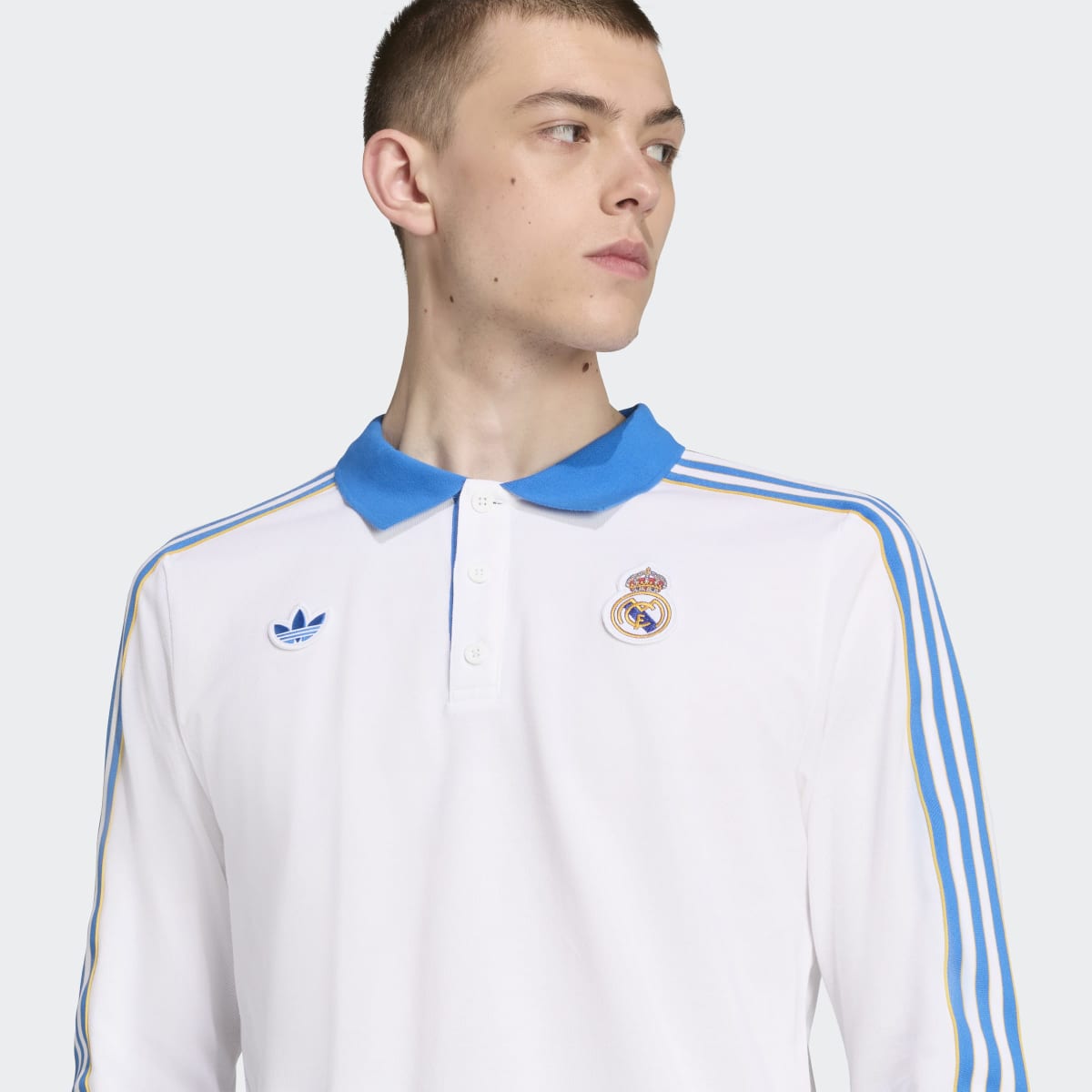 Polo de Homem Real Madrid CF Terrace Icons Originals Branco-3
