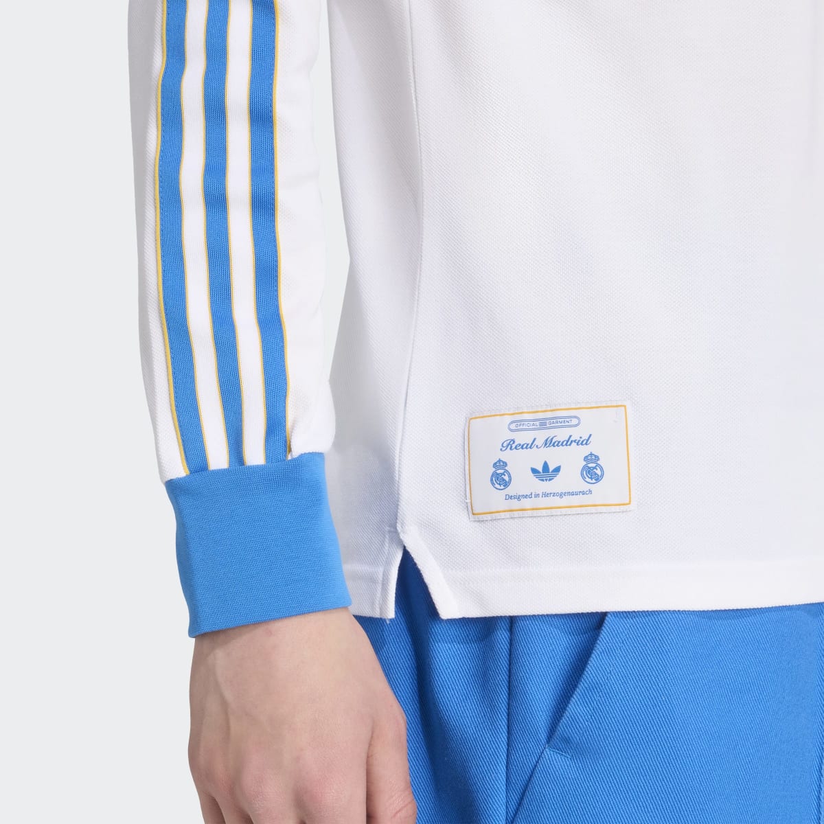 Polo de Homem Real Madrid CF Terrace Icons Originals Branco-4