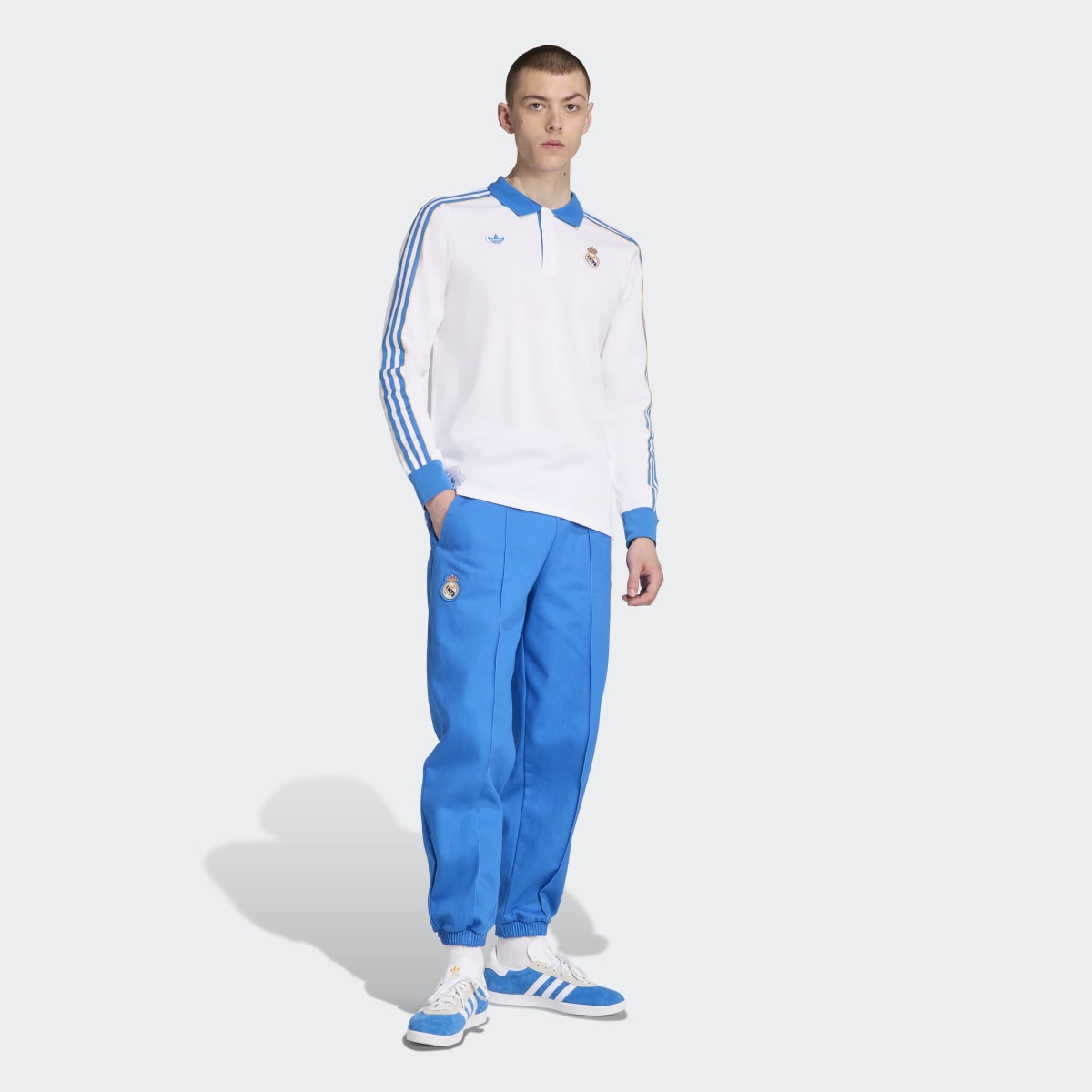 Polo de Homem Real Madrid CF Terrace Icons Originals Branco-5